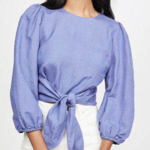 Capulet Blue Wrap Top Size S